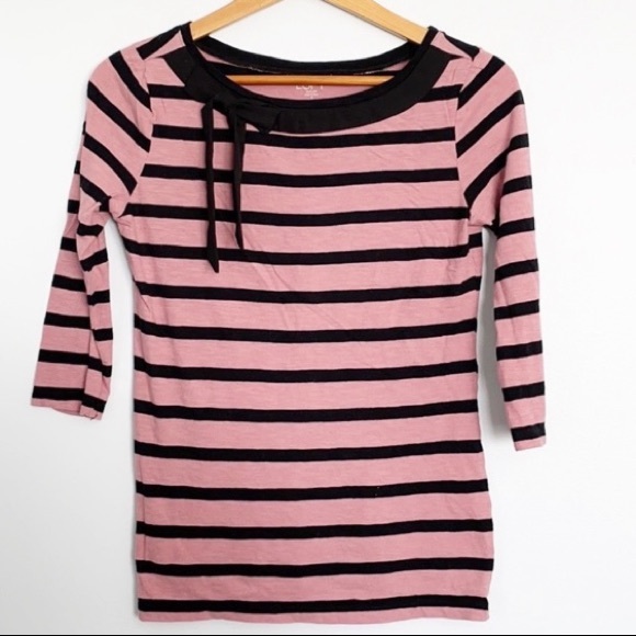 LOFT Tops - Loft Striped 3/4 Sleeve Shirt